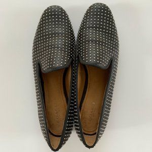 Coach Silver Beaded Flats Size 8